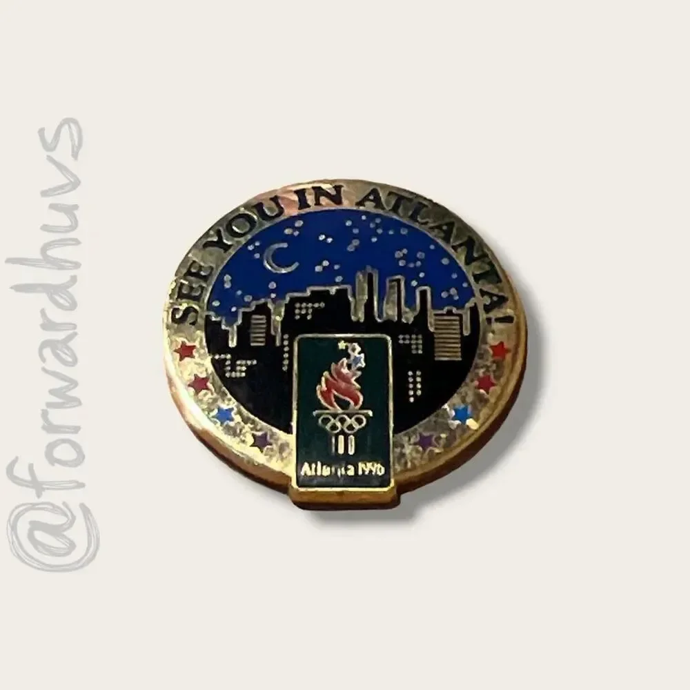 1996 Atlanta Olympic Games See You In Atlanta Enamel Lapel Pin